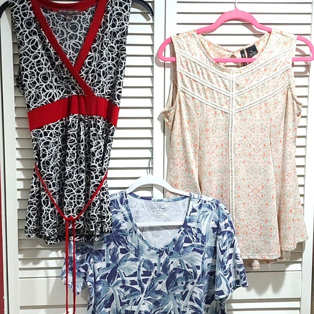 Womens tops 3 pk bundle. Size Petite Large - Picture 2 of 12
